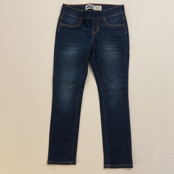 Old Navy Pull-On Skinny Dark Wash Jeans Kids size 6/7 - Picture 4 of 6